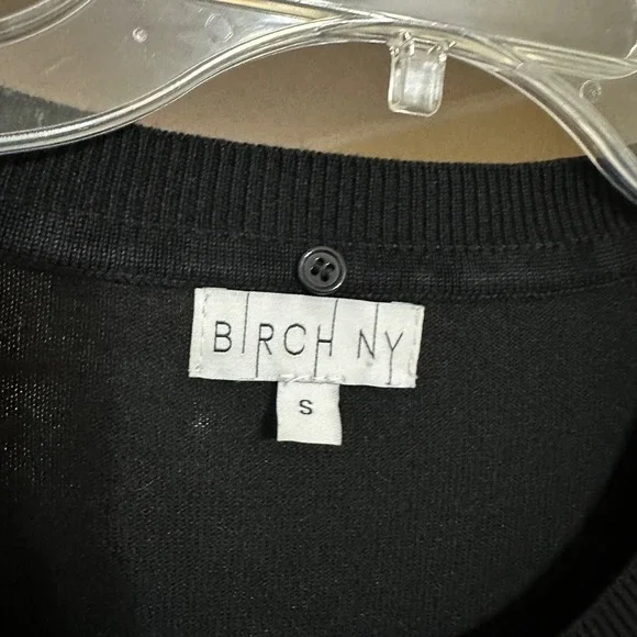 Birch NY Black Geometric Print Long Sleeve Sweater Size S - Picture 3 of 7